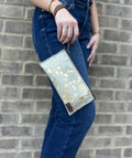 Authentic Cow Hyde Wristlet