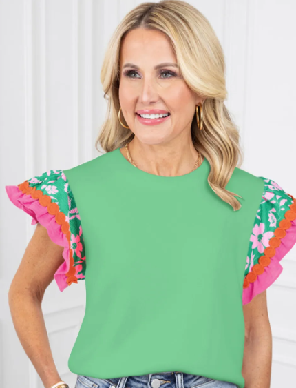 Flutter Sleeve Top