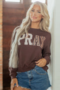 PRAY Patchwork Embroidered Sweatshirt