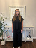 Raised Rib Relaxed Top & Pants Set