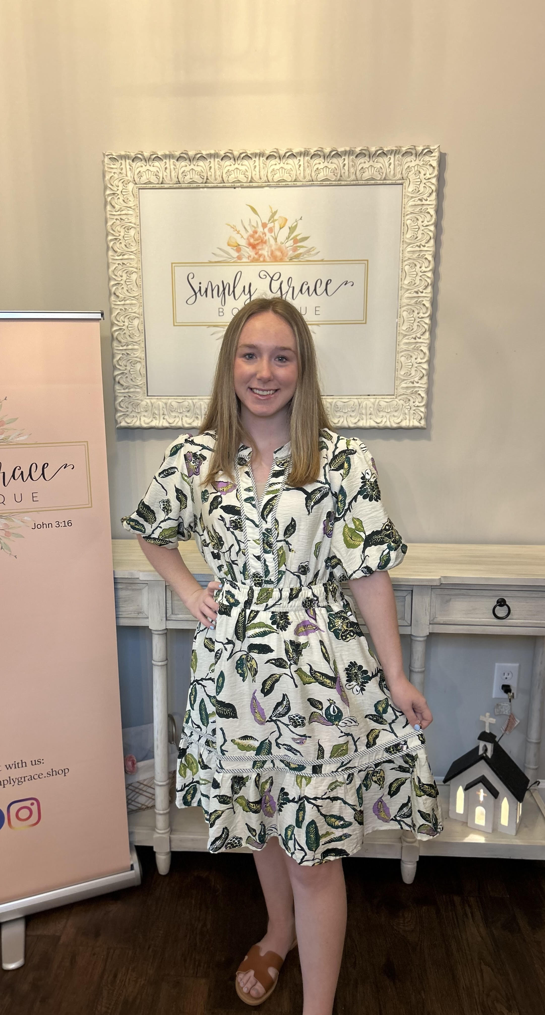 She+Sky Floral Print Dress