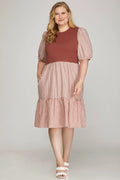 She+Sky Puff Sleeve dress