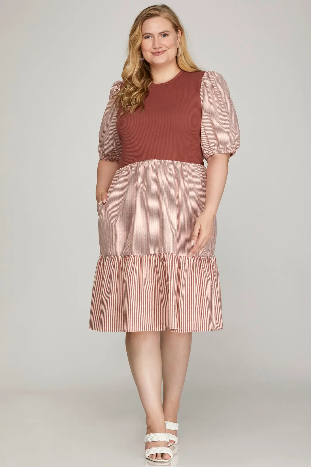 She+Sky Puff Sleeve dress