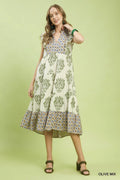 Umgee Printed Midi Dress